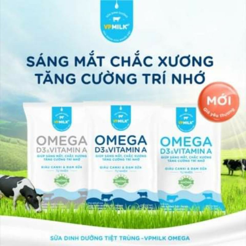 Sữa Dinh Dưỡng Tiệt Trùng VPMilk Omega Không Đường (220ml)