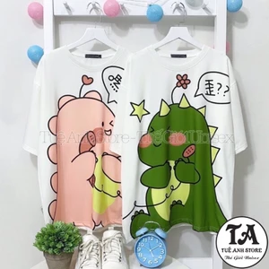 Áo Phông Rộng Hoạt hình 3D Tay Lỡ in chuyển nhiệt Unisex From Rộng - Áo thun nữ chất cotton Freesize 38-65kg