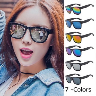 Kính râm ống kính gương khung vuông phong cách Hàn Quốc dành cho nữ / nam Kính thời trang Hàn Quốc