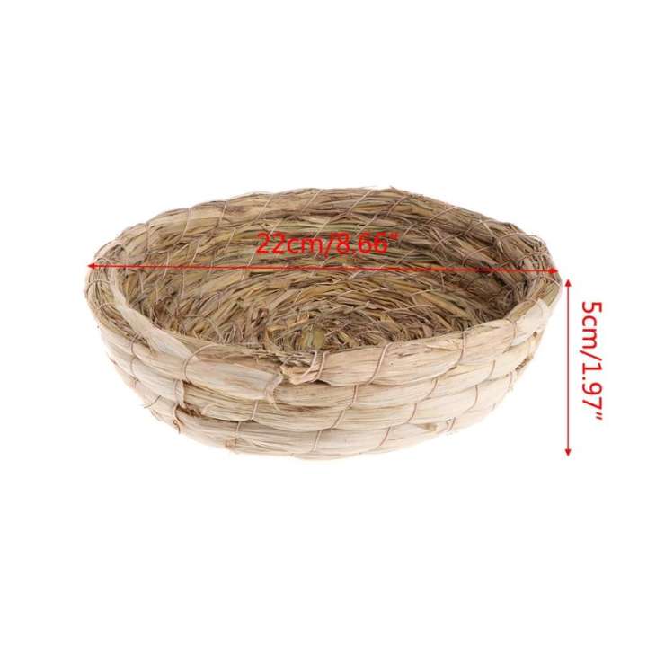 Tổ Chim Bồ Câu Bền Bỉ Dệt Rơm Tự Nhiên Cho Lợn Guinea Thỏ Nhà Phẳng Ấm Áp, Lồng Thủ Công