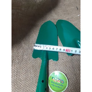 1 Xẻng Inox Phun Sơn Xanh, Cán Liền, Bền Chắc Làm Vườn, Xới Đất Vừa Tay