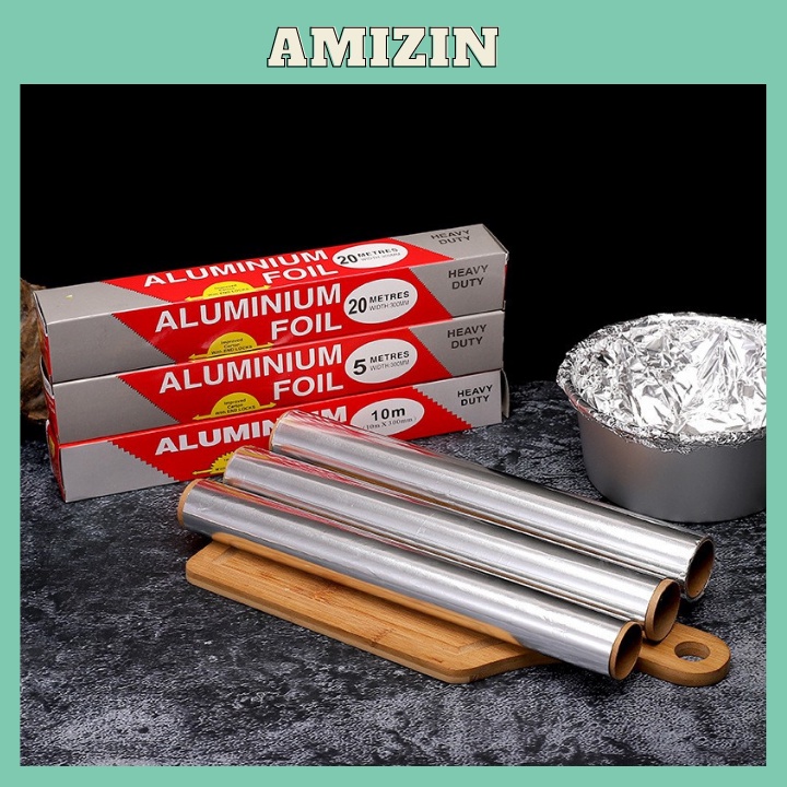 Giấy bạc nướng thực phẩm AMIZIN Giấy bạc nướng nồi chiên không dầu cuộn lớn