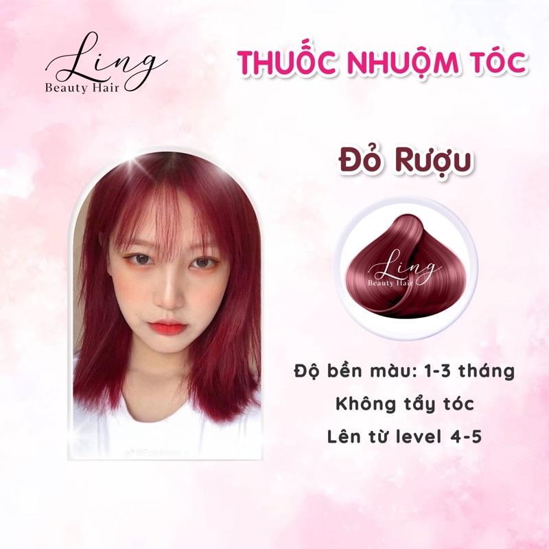 Màu tóc đỏ rượu là một trong những xu hướng tóc hot nhất hiện nay. Không chỉ mang đến sự cá tính mạnh mẽ mà màu tóc đỏ rượu còn có sức quyến rũ bí ẩn khó cưỡng lại. Hãy để thuốc nhuộm tóc đỏ rượu mang đến cho bạn một lối sống đầy sự khác biệt và hấp dẫn.