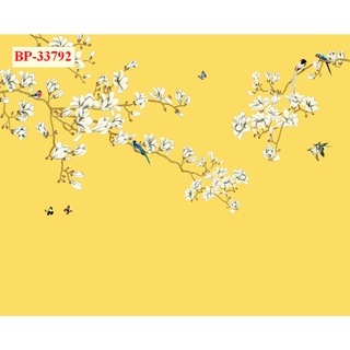 Tranh 3D INDOCHINE vải lụa 3d cao cấp hoa mai, hoa mận, hoa mơ trắng tinh