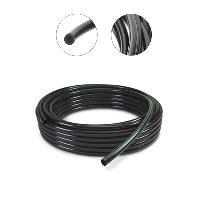 Cuộn 50 - 100 - 200m ống LDPE 8mm (6x8) nhựa nguyên sinh . Là loại ống  cứng dẻo, không phải PVC mềm