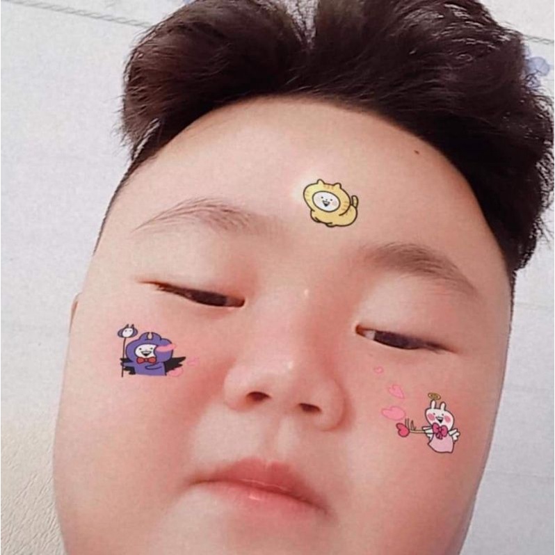 bộ sticker dán mặt chụp ảnh | Shopee Việt Nam