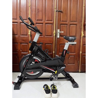 Xe đạp tập thể dục tại nhà Spining Gh-603 (Có đo nhịp tim, có ốp nhựa bọc bánh đà, tay cầm xốp mút - Kèm video, ảnh thật