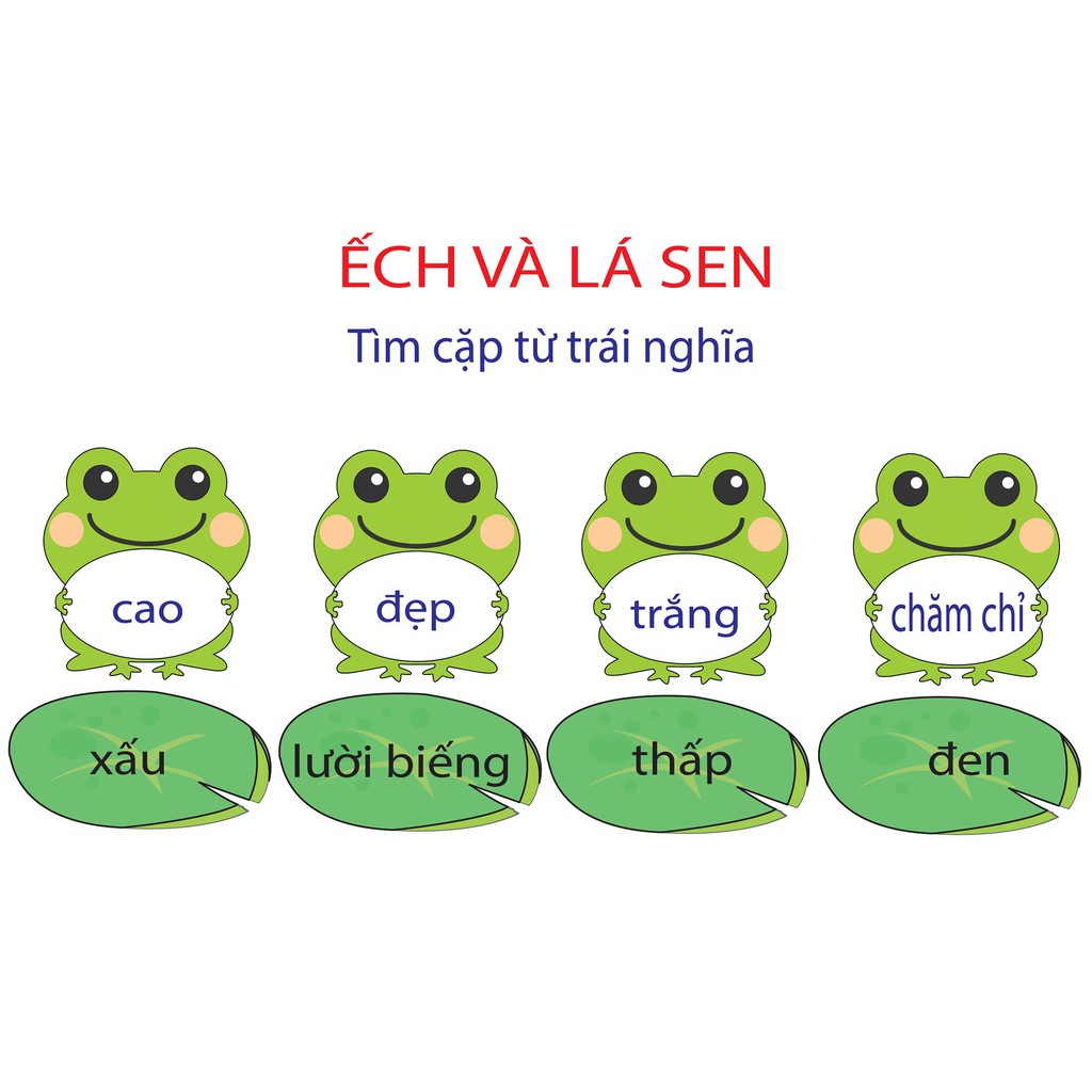 Ếch & Lá sen handmade (Đồ Dùng Dạy Học MIKI)