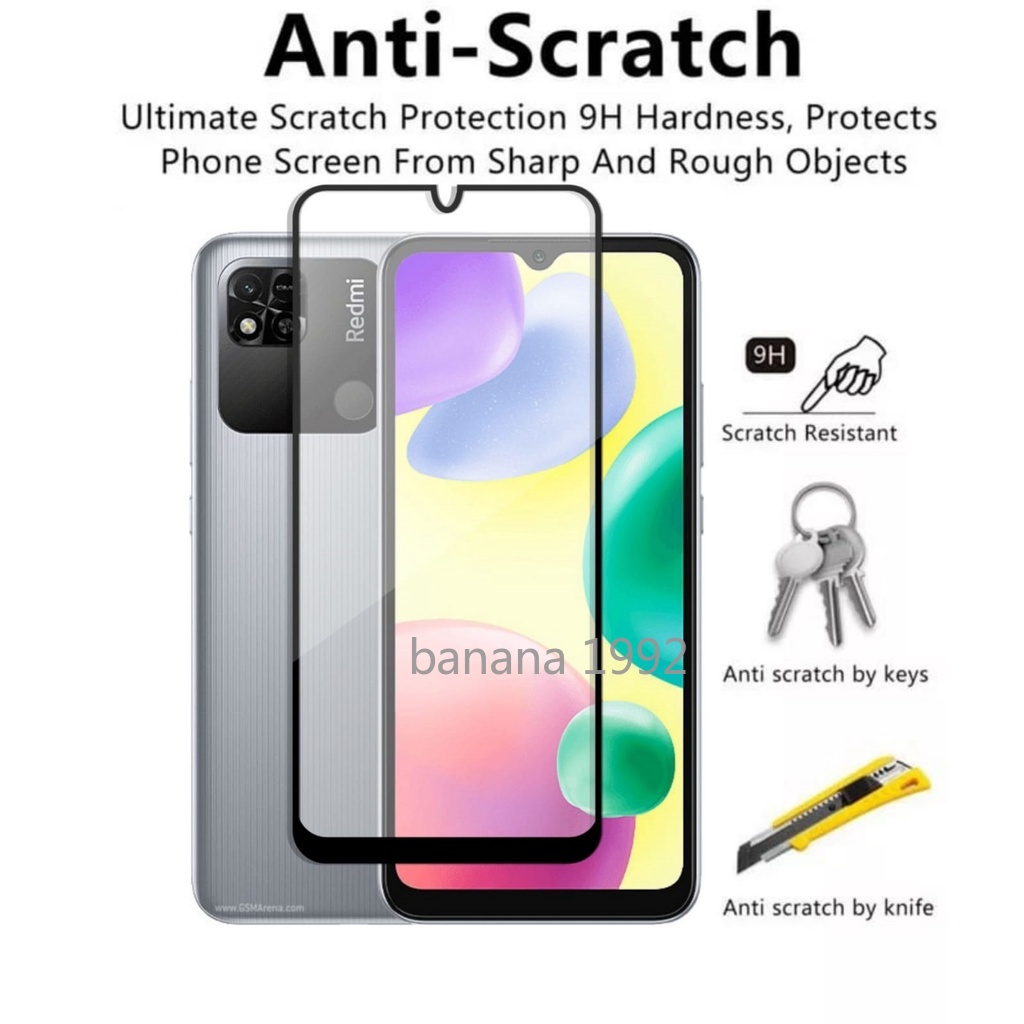 Kính cường lực 2in1 Redmi 10A cho Redmi 10 A Màn hình danh sách đen chống trầy xước MIỄN PHÍ Ống kính máy ảnh Mặt sau màu di động