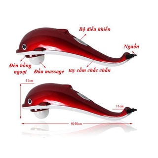 Máy Massage Cầm Tay Hình Con Cá Heo 3 Đầu( loại to)