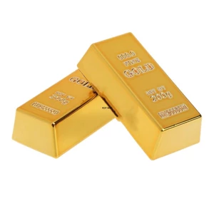 ✿ Nam Châm Trang Trí Tủ Lạnh Hình Viên Gạch Chất Liệu Resin Màu Vàng