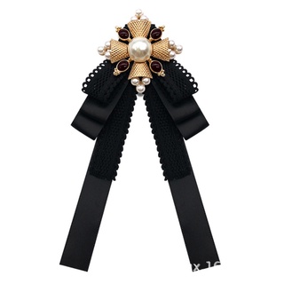 Cài Cổ Áo Hình Nơ Ren Phong Cách Baroque Hàn Quốc Cổ Điển Dành Cho Nữ