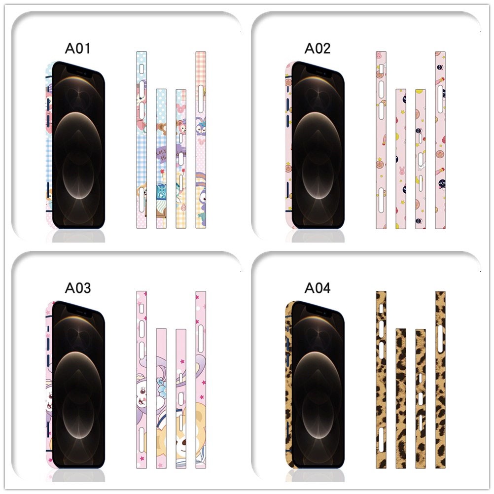 Khung Decal Da Cho iPhone16 / 16Pro / 16ProMax Bên Phim Bảo Vệ Trong Suốt Aurora Siêu Mỏng Matte Miếng Dán Cho iPhone 16 Pro Max Khung Bảo Vệ Biên Giới