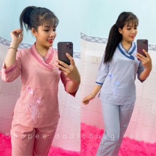 Đồ Lam Đi Chùa # Tim Bầu # Đồ Bộ Nữ # Quần Áo