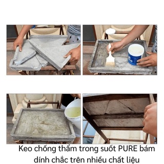 Keo Chống Thấm - Keo Quét Chống Thấm Trong Suốt PURE Chống Dột Mái Tôn, Sàn Nhà 9086 [FREESHIP]