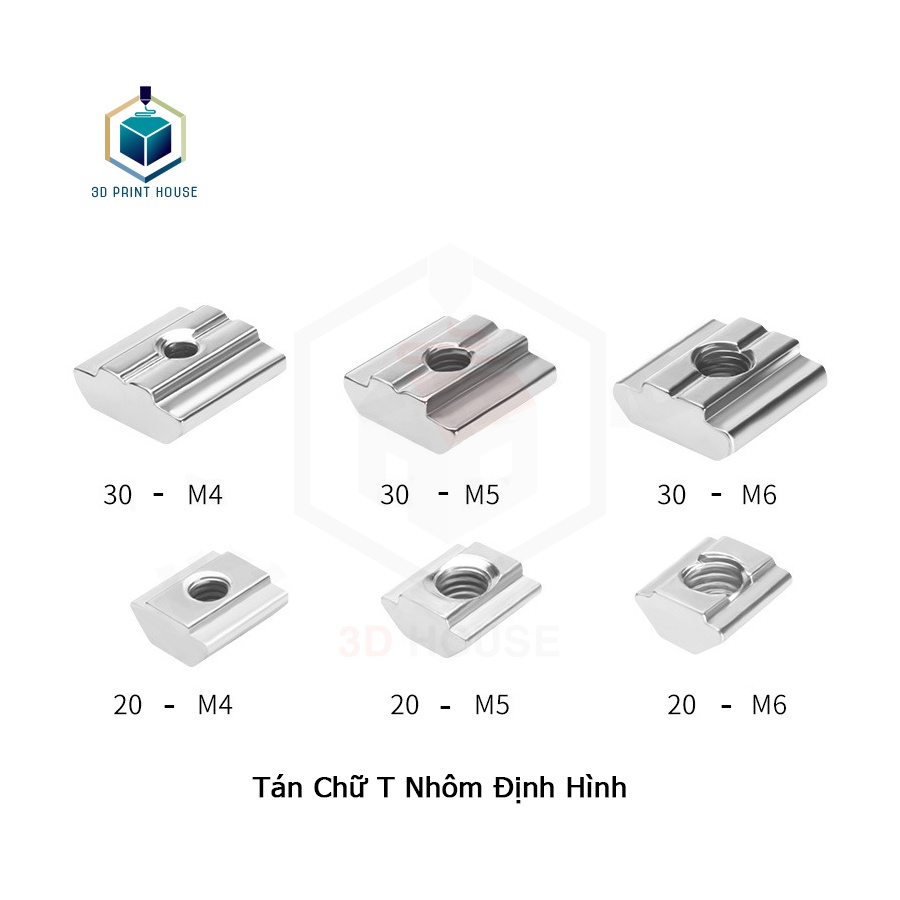 Tán Chữ T Luồn Cho Nhôm Định Hình 2020, 3030 (10con) | Shopee Việt Nam