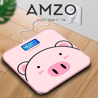 AMZO_CÂN ĐIỆN TỬ SỨC KHỎE GIA ĐÌNH TẶNG KÈM PIN TỐI ĐA 180KG KÍNH CƯỜNG LỰC SIÊU CHẮC