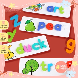 [Kho sỉ] Đồ chơi ghép chữ, thông minh, an toàn, giá rẻ, bằng gỗ cho trẻ Happykids Shop