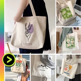 Túi tote valu túi đeo vai có khóa size lớn đi học đi làm túi tote vải canvas đáy mở rộng mẫu mới nhất