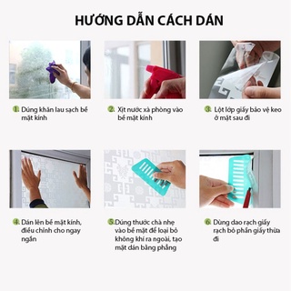 Decal dán kính Minh Châu mờ đẹp giá rẻ 90x50cm