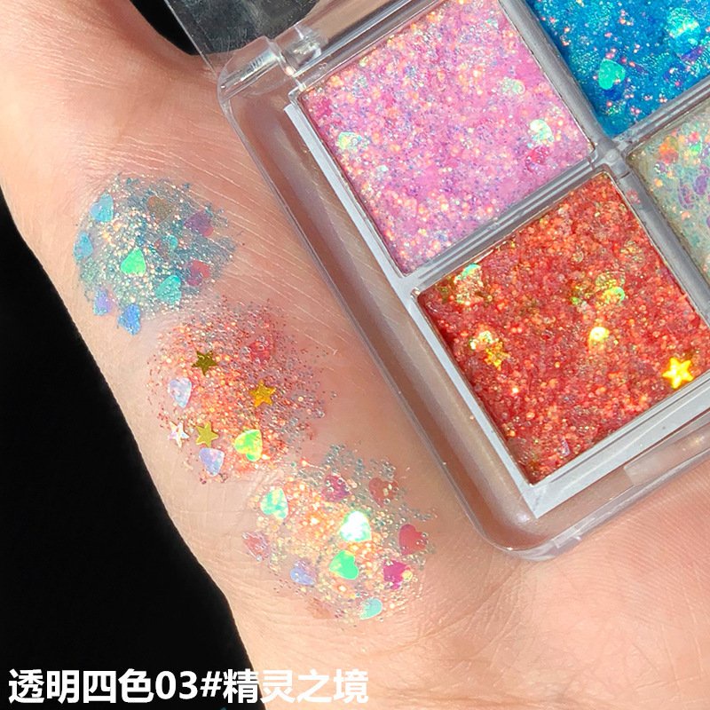 Bảng Phấn Mắt 4 Ô Lấp Lánh Dikalu Twinkle Eyeshadow Palette - TC1976