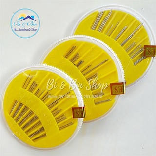 Hộp 24 Kim May Tay, Kim Khâu Gia Đình Nhiều Kích Cỡ Dễ Sử Dụng Khâu Vá, Thêu Thùa