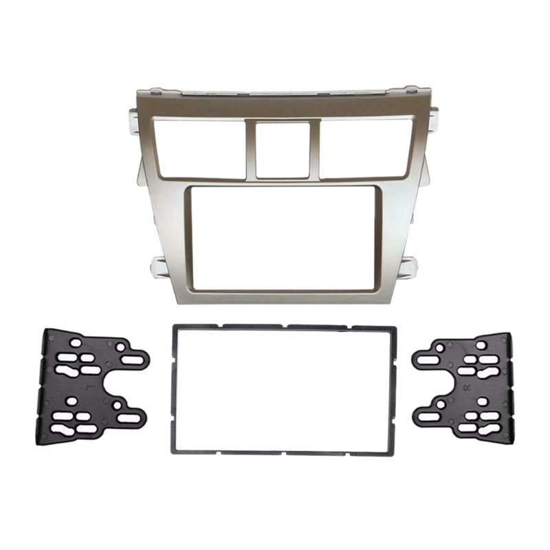 2 DIN Xe Stereo Radio DVD Khung Fascia Bảng Viền Cho Xe Toyota Vios 2007-2012, Belta 2005-2008, Yaris Sedan 2006 +