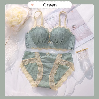 Bộ áo ngực có 32-38ab bộ đồ lót không dây dành cho nữ thanh niên nơ đáng yêu áo ngực nữ ren gợi cảm thoải mái mềm mại 3/4 cúp đồ lót nữ chất lượng cao push up bralette nữ