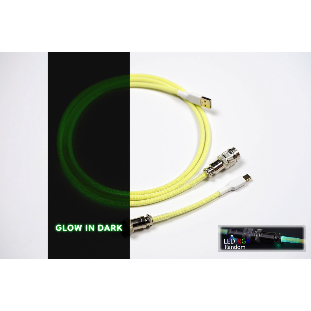 Dây cáp có LED custom cho bàn phím cơ 49Fzone DẠ QUANG - GLOW IN DARK ...