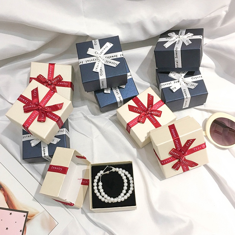 Hộp đựng quà thắt nơ, hộp đựng trang sức, túi đựng quà sang trọng, lịch sự | GEMY SILVER H1