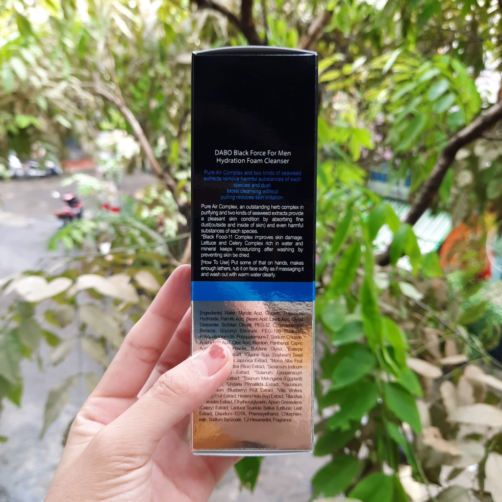 Ảnh Sữa rửa mặt trắng da, xóa thâm mụn dầu  nhờn dành cho nam Dabo Hydration For Men Hàn quốc cao cấp 120ml/Tuýp 2