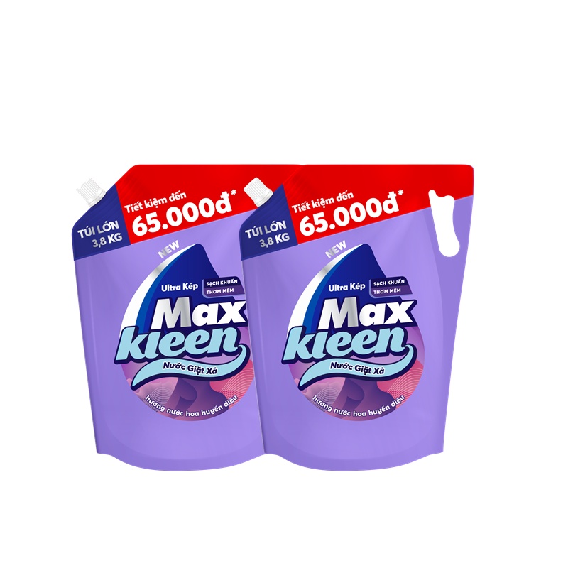 Ảnh Combo 2 Túi Nước Giặt Xả MaxKleen Hương Nước Hoa Huyền Diệu 3.8kg/Túi 1