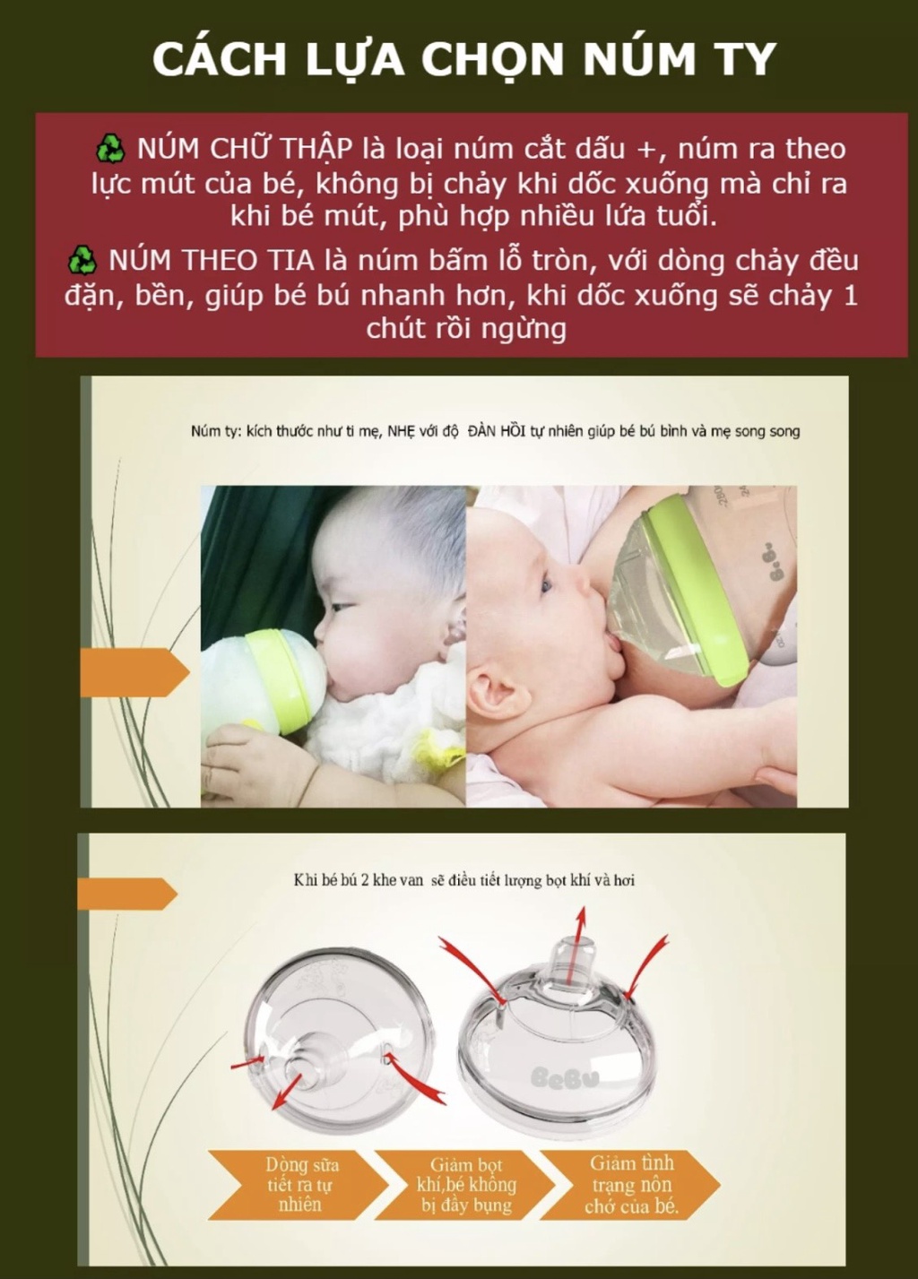 Mô tả Núm TY dành cho Bình sữa BEBU cổ rộng - 4