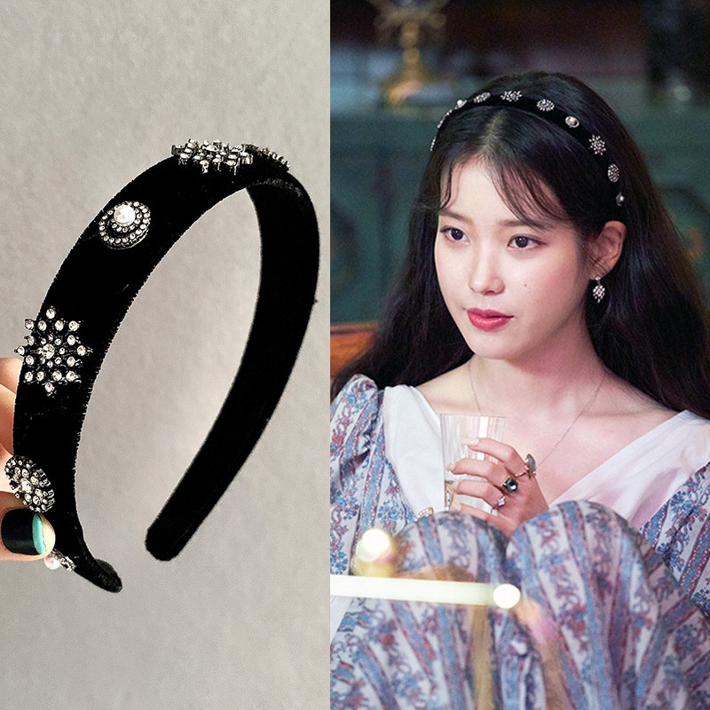 Băng đô Cài Tóc vải nhung đính đá thời trang sang trọng cho nữ | Shopee ...