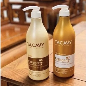 Cặp dầu gội xả TACAVY Collagen 1000ML phục hồi tóc hư tổn từ sâu bên trong