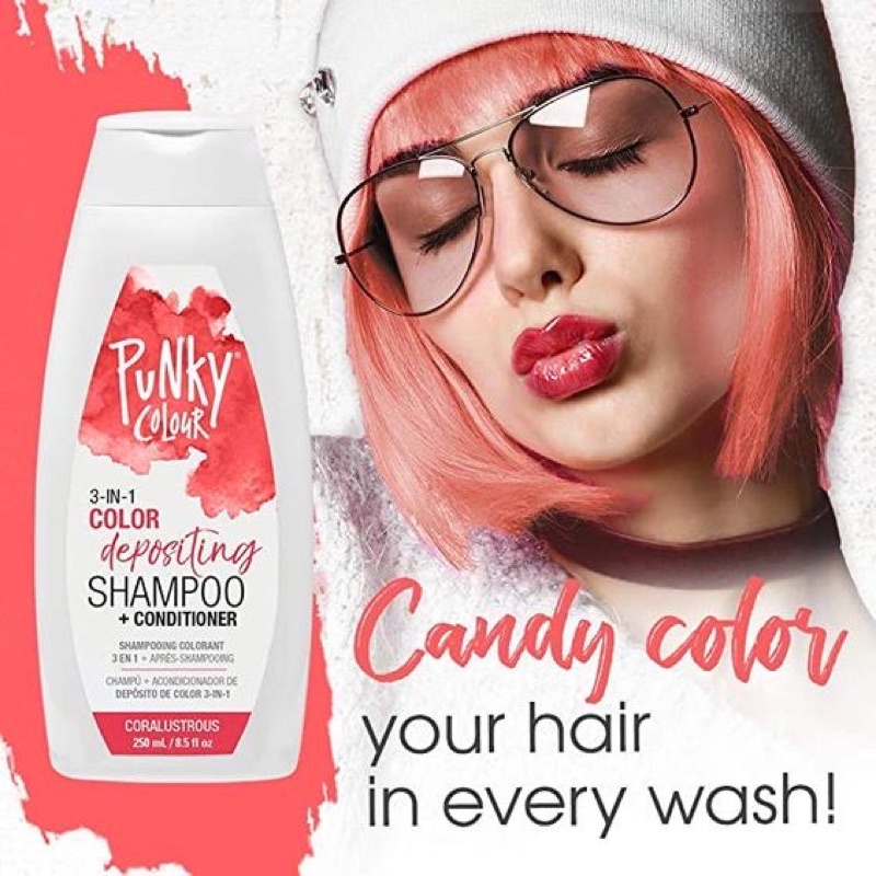 Dầu gội PUNKY COLOUR 3IN1 COLOUR DEPOSITING SHAMPOO & CONDITIONER Punky