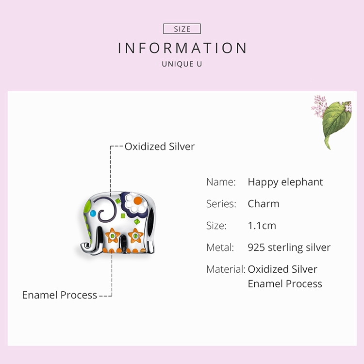 Hạt Charm Bamoer Hình Voi Bảo Hộ Kiểu Thái Tráng Men Nhiều Màu Dùng Để Tự Làm Trang Sức Dành Cho Nữ