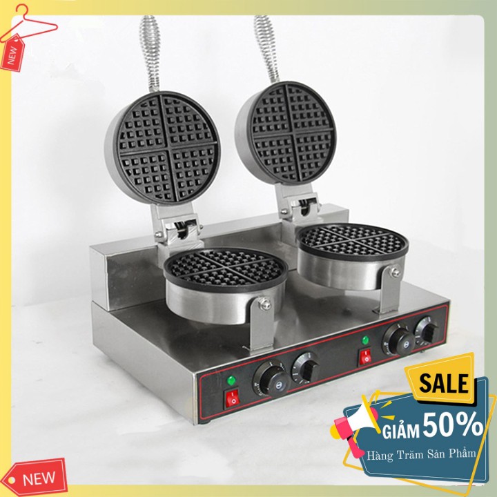 Máy làm bánh bông lan công nghiệp 2400W điều chỉnh 50 - 250 độ, làm nóng nhanh