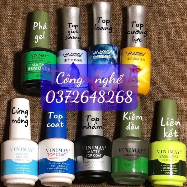 Liên kết-Bóng-Lỳ-Phá gel...VINIMAY làm móng ( base top vinimay ...