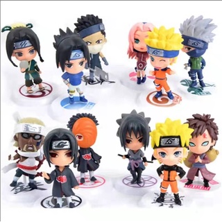 Set 6 Mô Hình Nhân Vật Phim Hoạt Hình Naruto Bằng Pvc 7cm