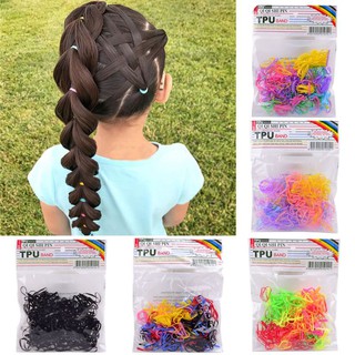 Set 300 Dây Buộc Tóc Co Giãn Nhiều Màu Thời Trang Cho Nữ