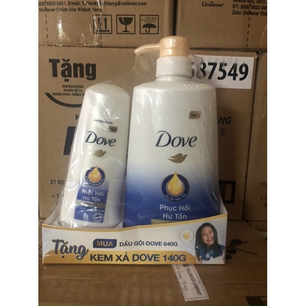 Dầu gội Dove Phục hồi hư tổn chai 650g