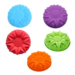 Cc 10 Hoa Hướng Dương Lớn Silicon Fondant Bánh Khuôn Socola Món Tráng Miệng Khuôn Dụng Cụ DIY