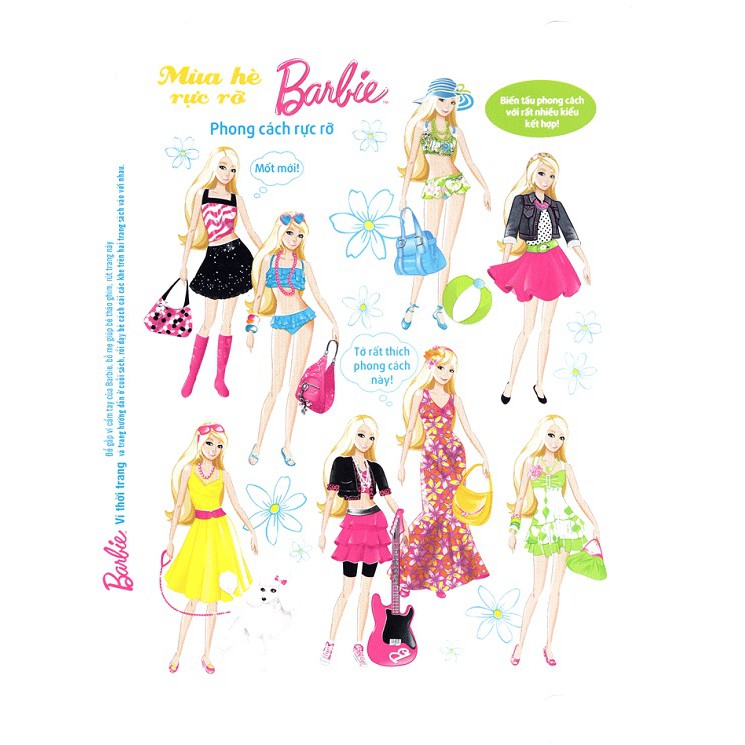 Ảnh Sách Ghép Hình Barbie Thủ Công Dựng Hình Thời Trang Mùa Hè Rực Rỡ 3