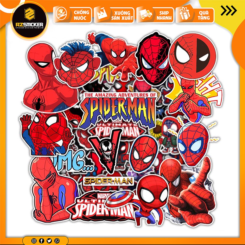 [Set 100+] Sticker Spider Man - Người Nhện Chống Nước | STK139 ...