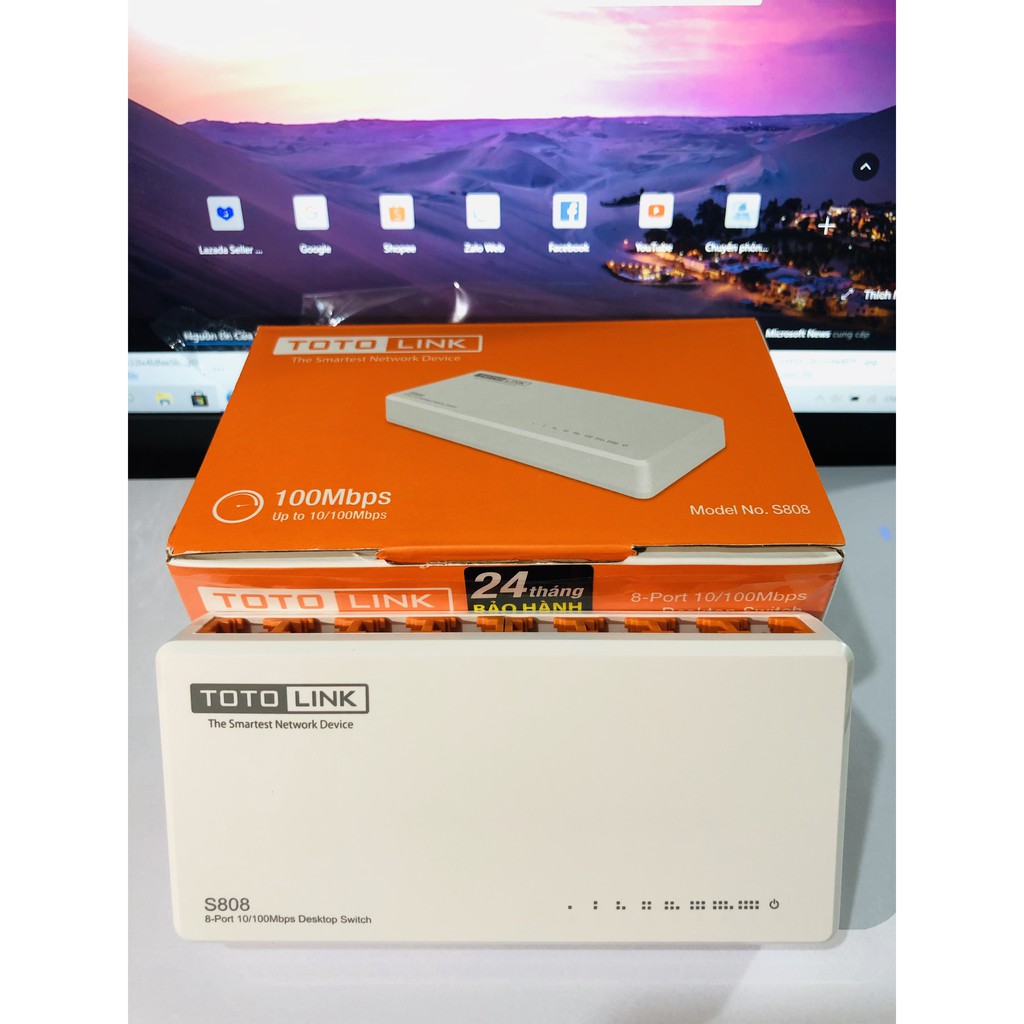 Bộ Chia Mạng 8 Cổng 10/100Mbps TOTOLINK S808 | Shopee Việt Nam