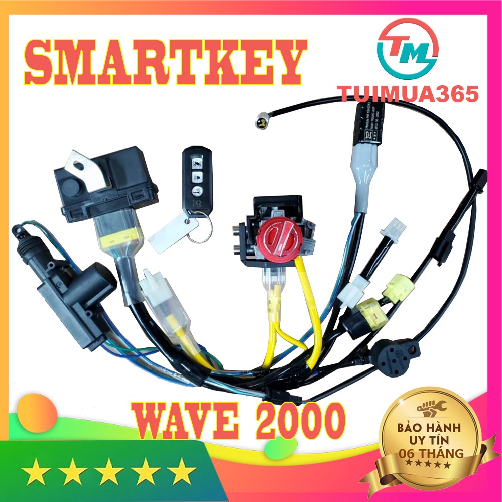 TRỌN BỘ KHOÁ SMARTKEY XE HONDA WAVE 2000 ( Wave RS, RSX, Wave Anpha ...