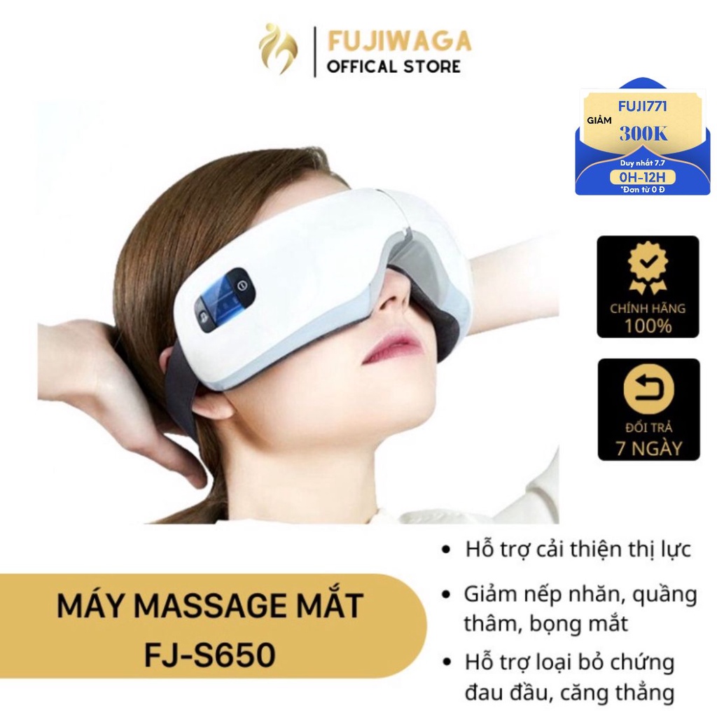 Máy Massage Mắt Fuji-giảm 350k Mã F350 Giúp Thư Giãn Mắt,hỗ Trợ Tan Quầng Thâm Mắt,cải Thiện Thị Lực Cho Người Cận Thị