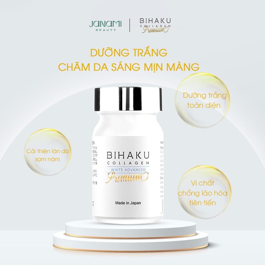 Ảnh Bộ đôi dưỡng trắng mịn màng và cải thiện nội tiết tố ngừa lão hóa từ bên trong Bihaku Collagen 30v và skinmd cream 15ml 2