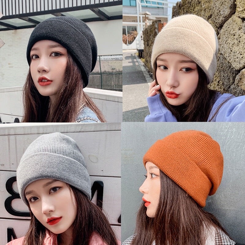 Sỉ Mũ Len Beanie Cá Tính - Nón Len Trơn Hàn Quốc Thời Trang